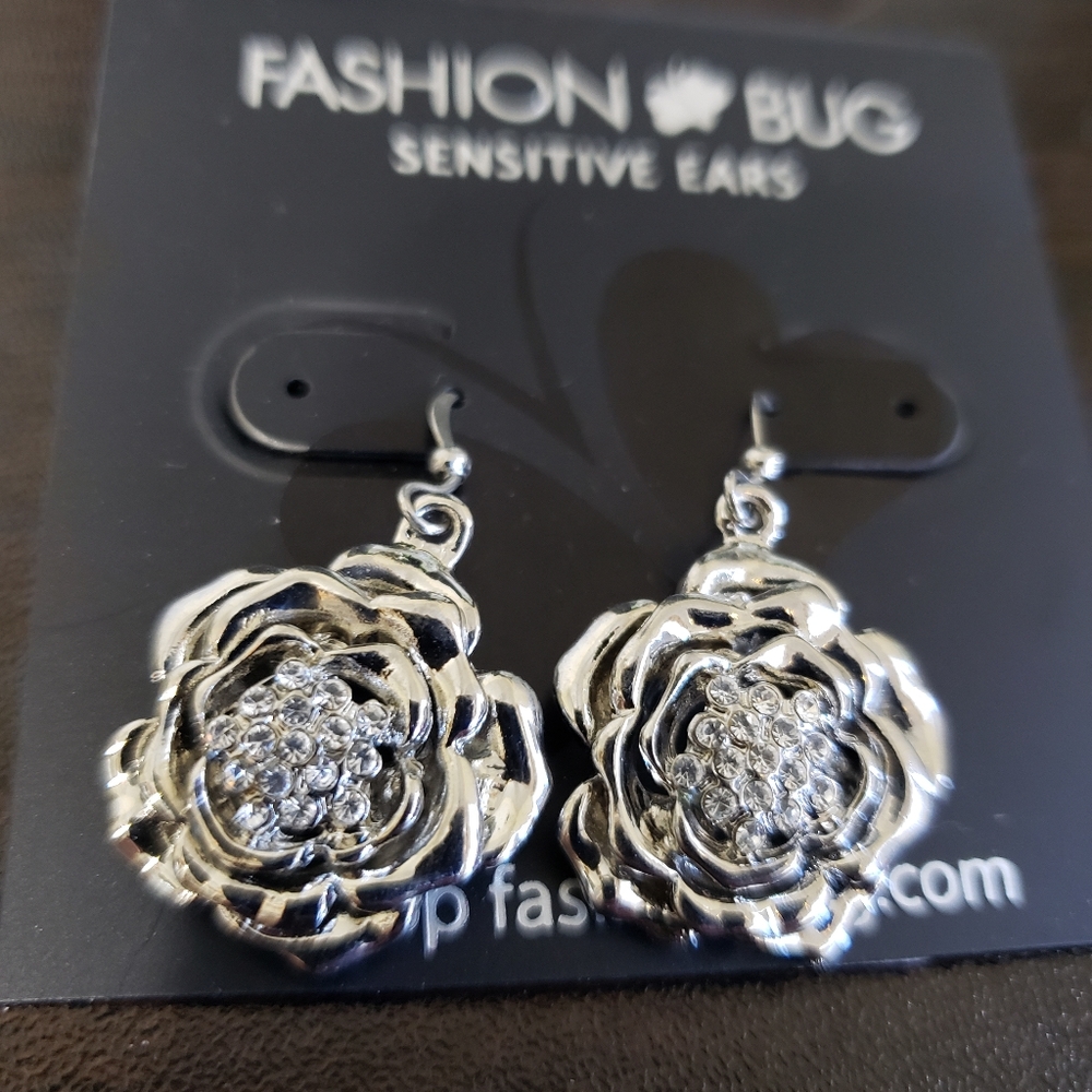 🔥Silver Rose Earings